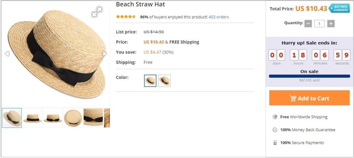 Countdown Timer from AliDropship