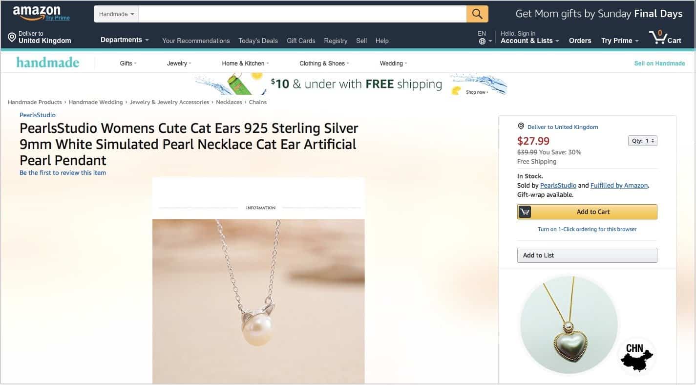 Amazon dropshipping supplier price