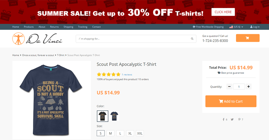 Promo Banner add-on is a piece of dropshipping software that facilitates on-site banners' creation to notify site visitors of important news