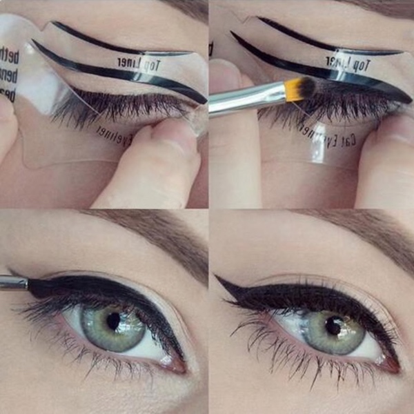 Winged eyeliner stencil