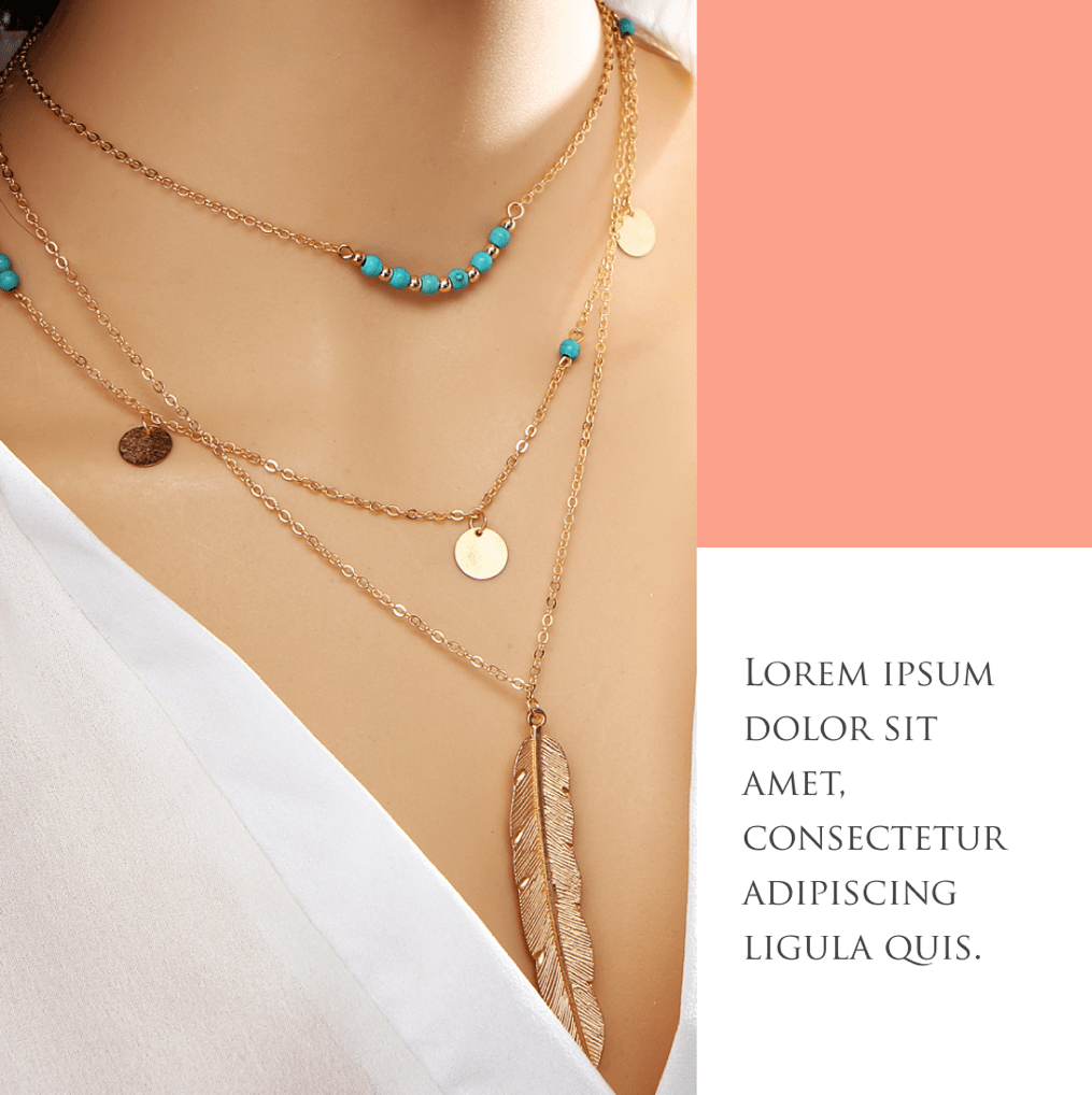 An Instagram post demonstrating a necklace for women