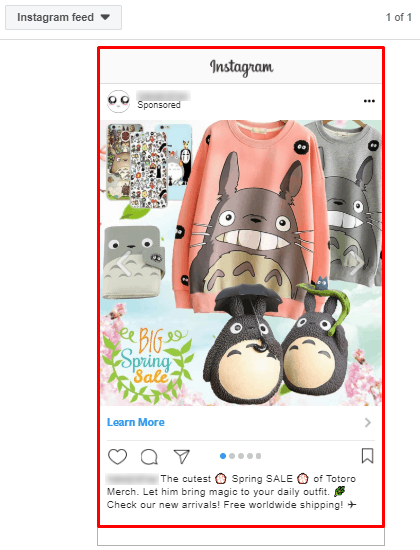 ad in Instagram Feed!