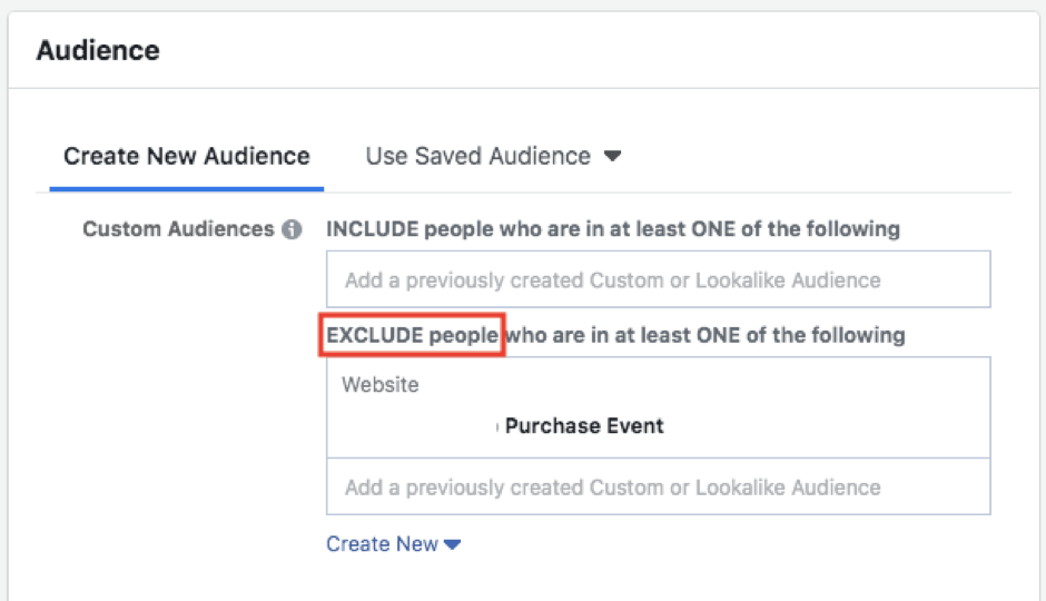 Excluding the users who have already converted