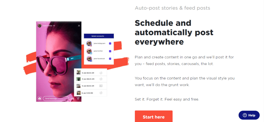 Tools for creating and managing content on Instagram: Sked Social