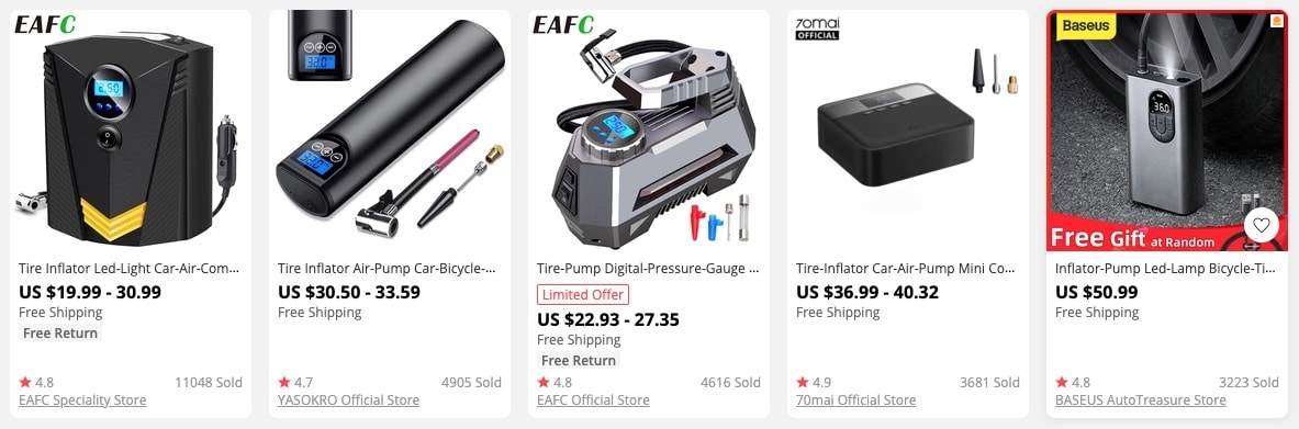 an image showing how much compressors cost on the market