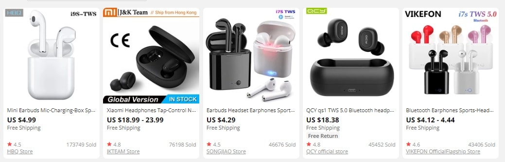 resell TWS earphones