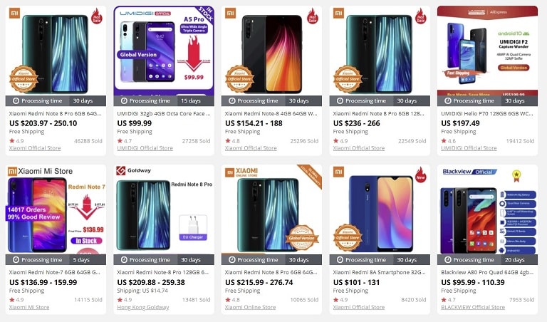 a picture showing the best electronics to resell in an online store