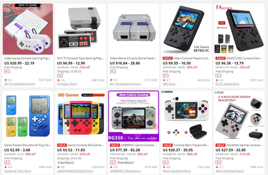 dropship gaming products