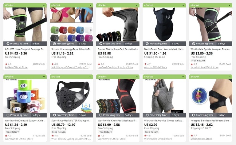 a picture showing that it's a good idea to start dropshipping sports accessories