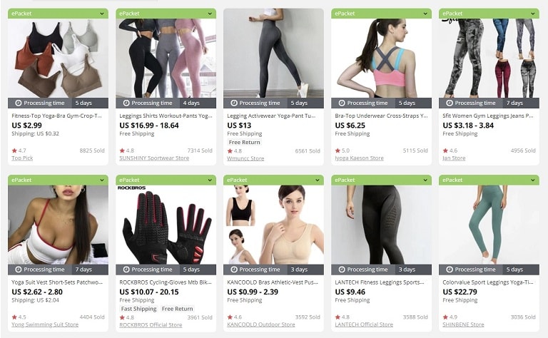 a picture showing why dropshipping sportswear is a good business idea