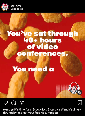 Example of an Instagram post offering valuable content