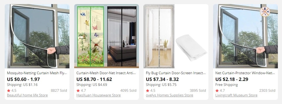 Anti mosquito curtains