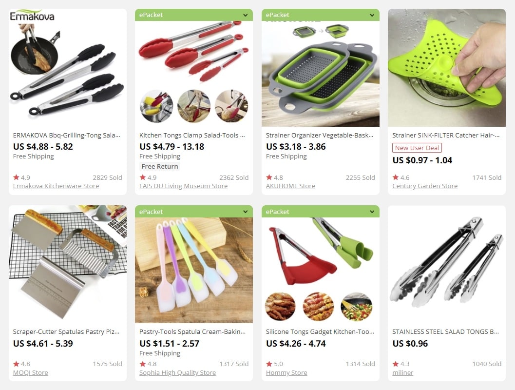 dropship kitchen tools to make money