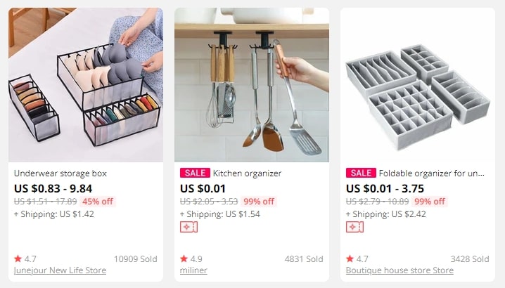 Home organizers and storage containers