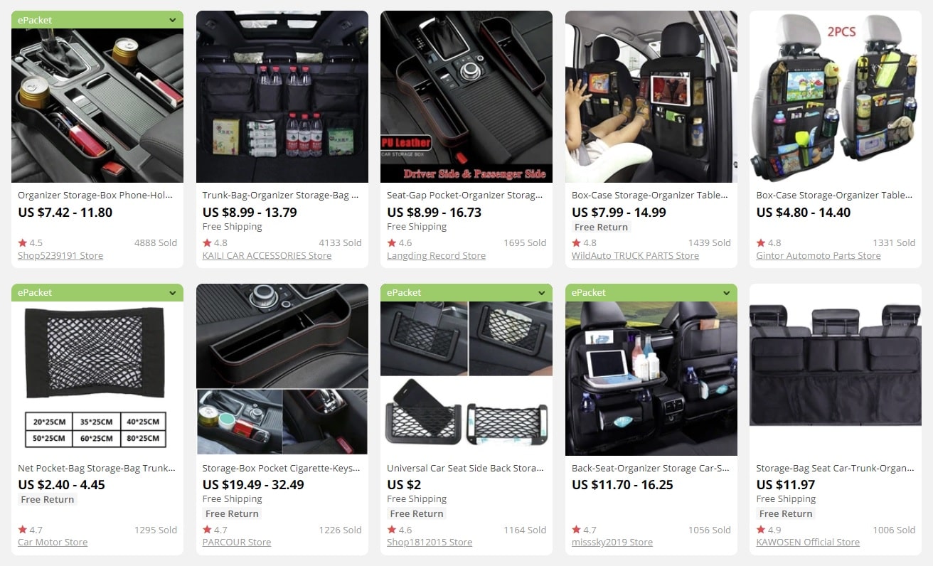 an image showing that car organizers suit selling in bulk perfectly