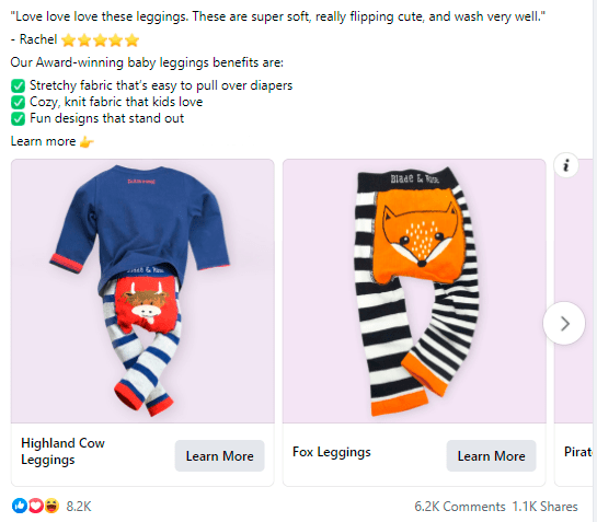 Using social proof as a part of the product description