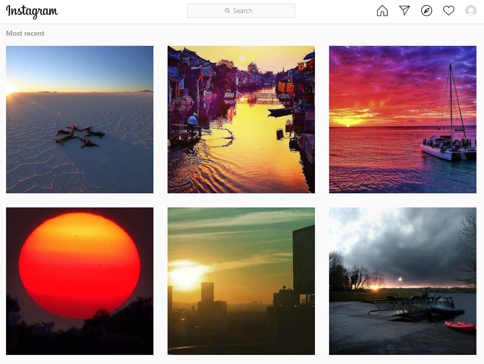 User-made scenery photos published by Travelex