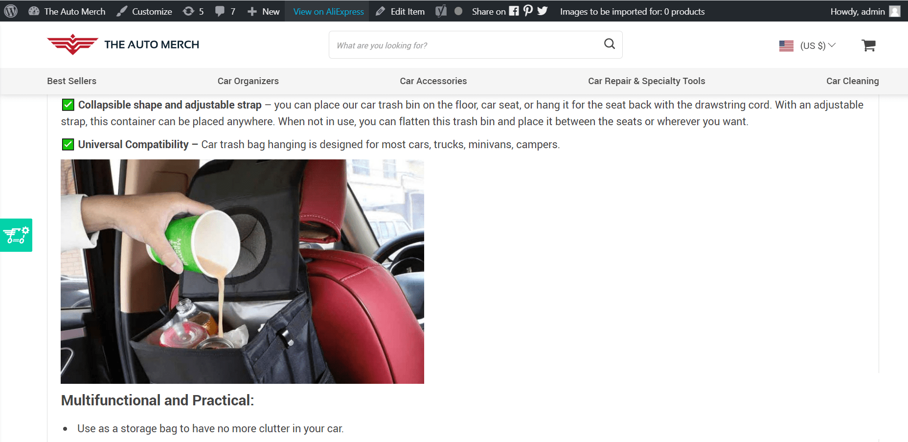 an image showing how to use product gallery right