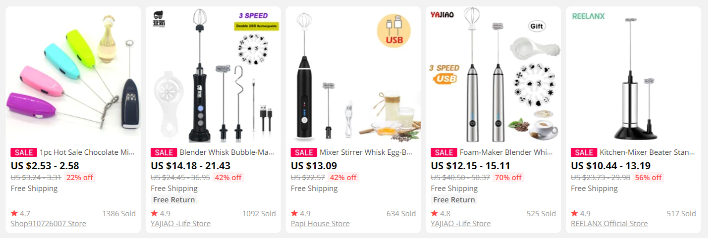 Milk foamers are a must for dropshipping coffee tools and supplies