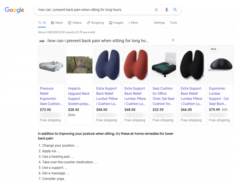 An example of paid ads driving traffic to your landing page