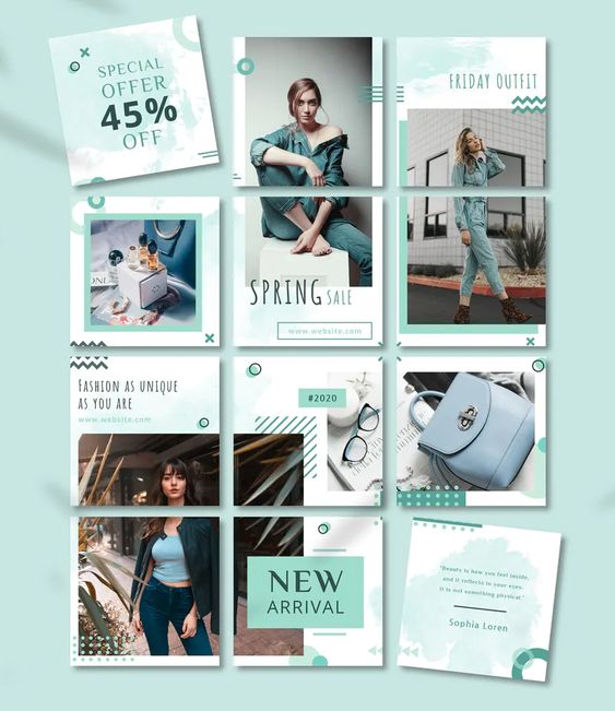 Using various design elements for social media posts