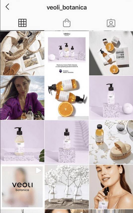 Visually appealing Instagram post templates in a feed