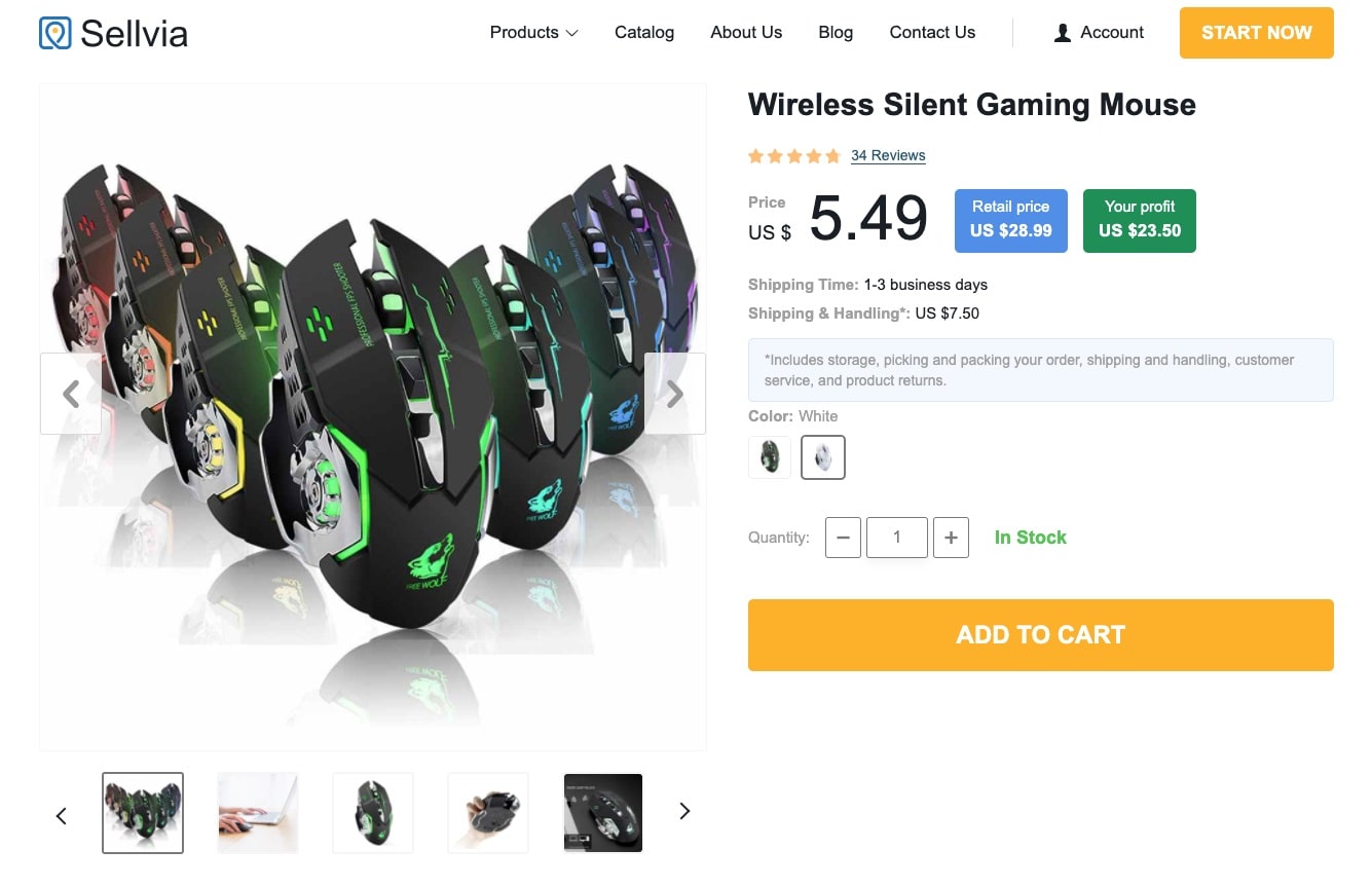 a picture showing an example of products to start a gadgets business with and supply from Sellvia