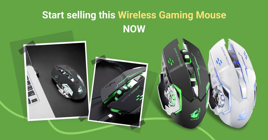 a picture showing what to sell for profit a wireless gaming mouse