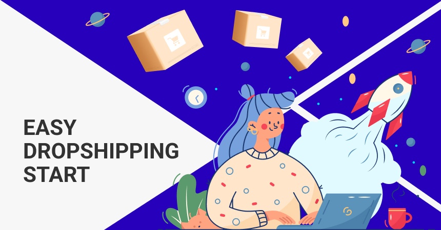 cover for article about how to start dropshipping