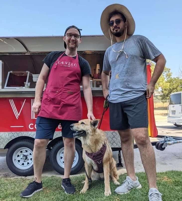 a picture introducing Daniel who launched his dog-related mearh after a successful blog on social media