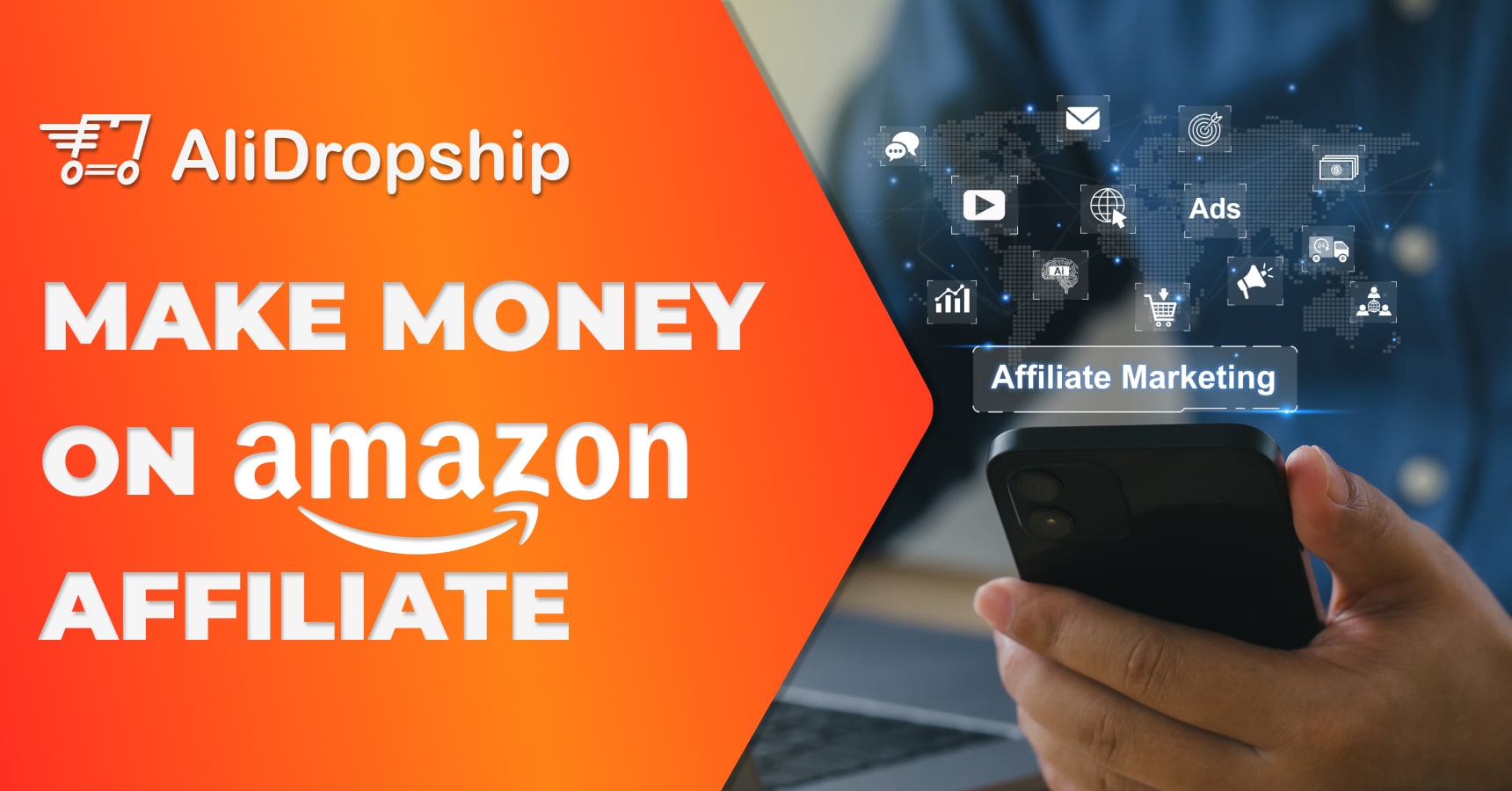 Main and featured image for an article about how to make money on amazon affiliate