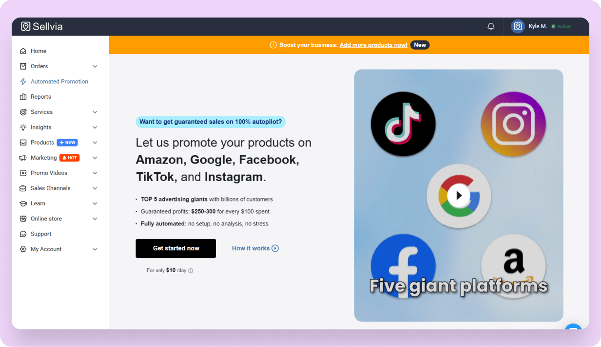 Starting is as easy as flipping a switch