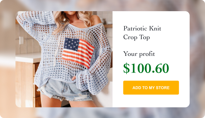 Patriotic Knit Crop Top