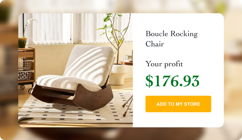 Tall Back Boucle Rocking Chair