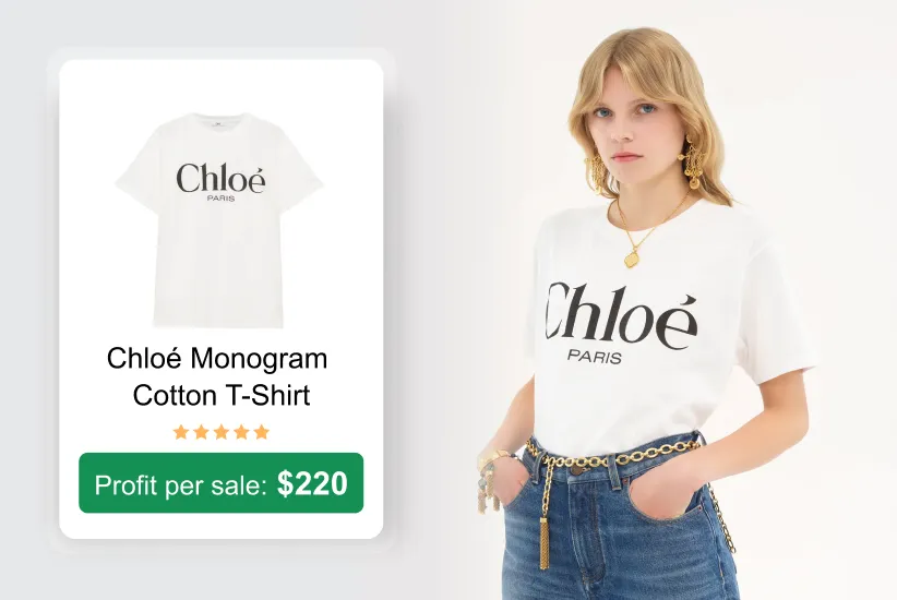 Chloe monogram t-shirt as a trending product to sell
