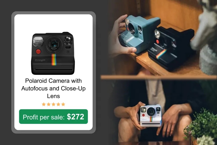 Polaroid camera as a trending product to sell