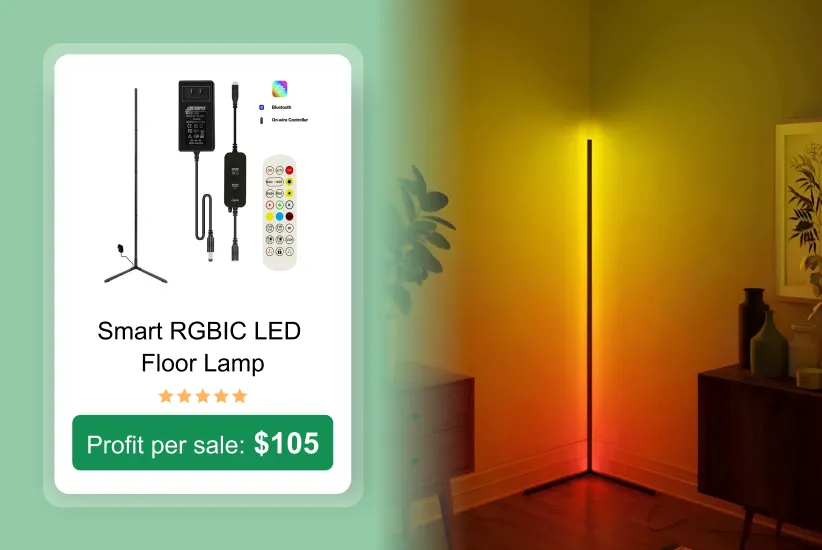 Smart RGBIC LED Floor Lamp as a trending product to sell