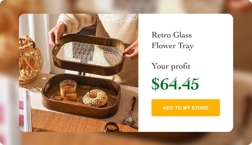 Retro Glass Flower Tray
