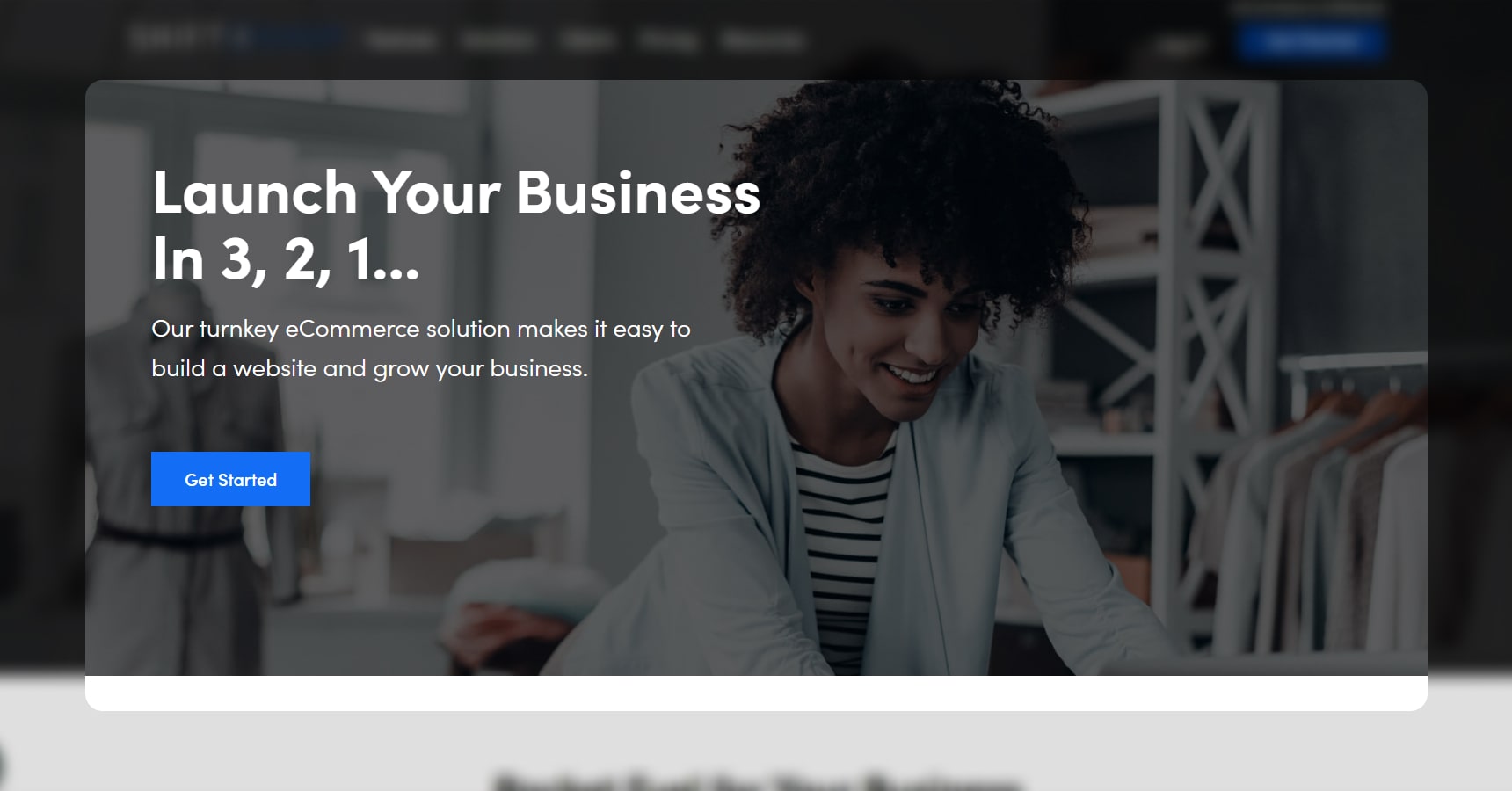 Screenshot of the Shift4Shop's homepage for the Shopify Alternatives article