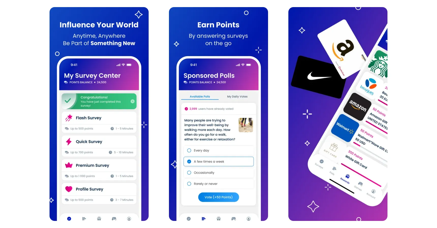 Images of the Toluna Influencers app for the best survey apps for money article