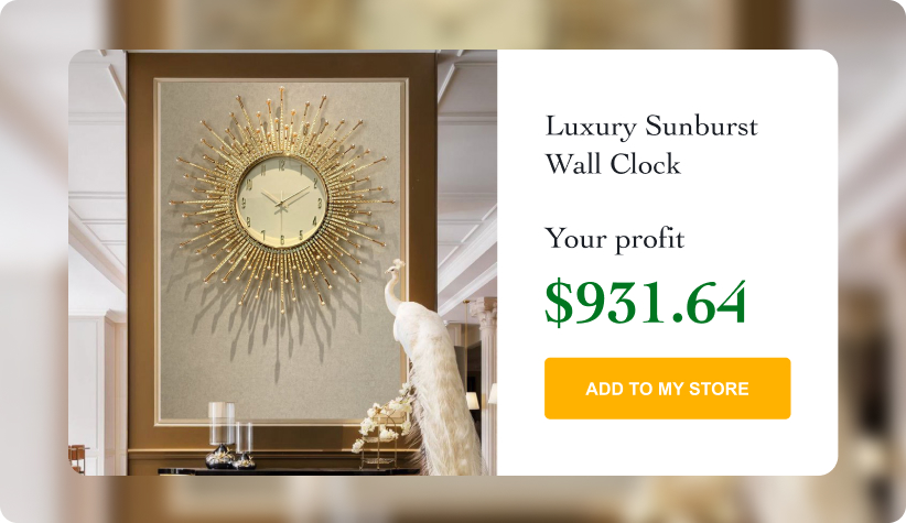 Luxury Sunburst Wall Clock
