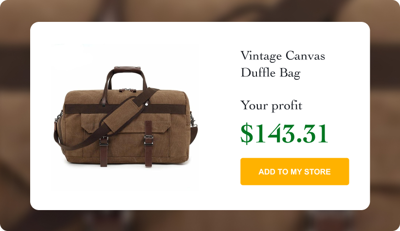 Vintage Canvas Duffle Bag