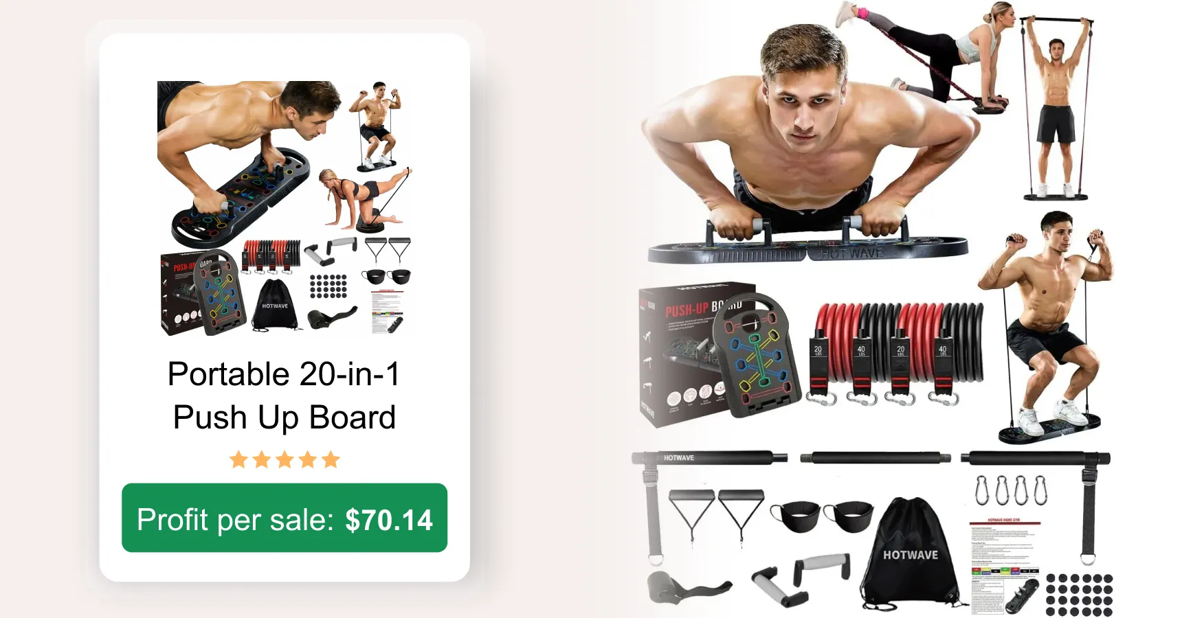 Image of a portable push up board for an article on AliExpress trending products 2026