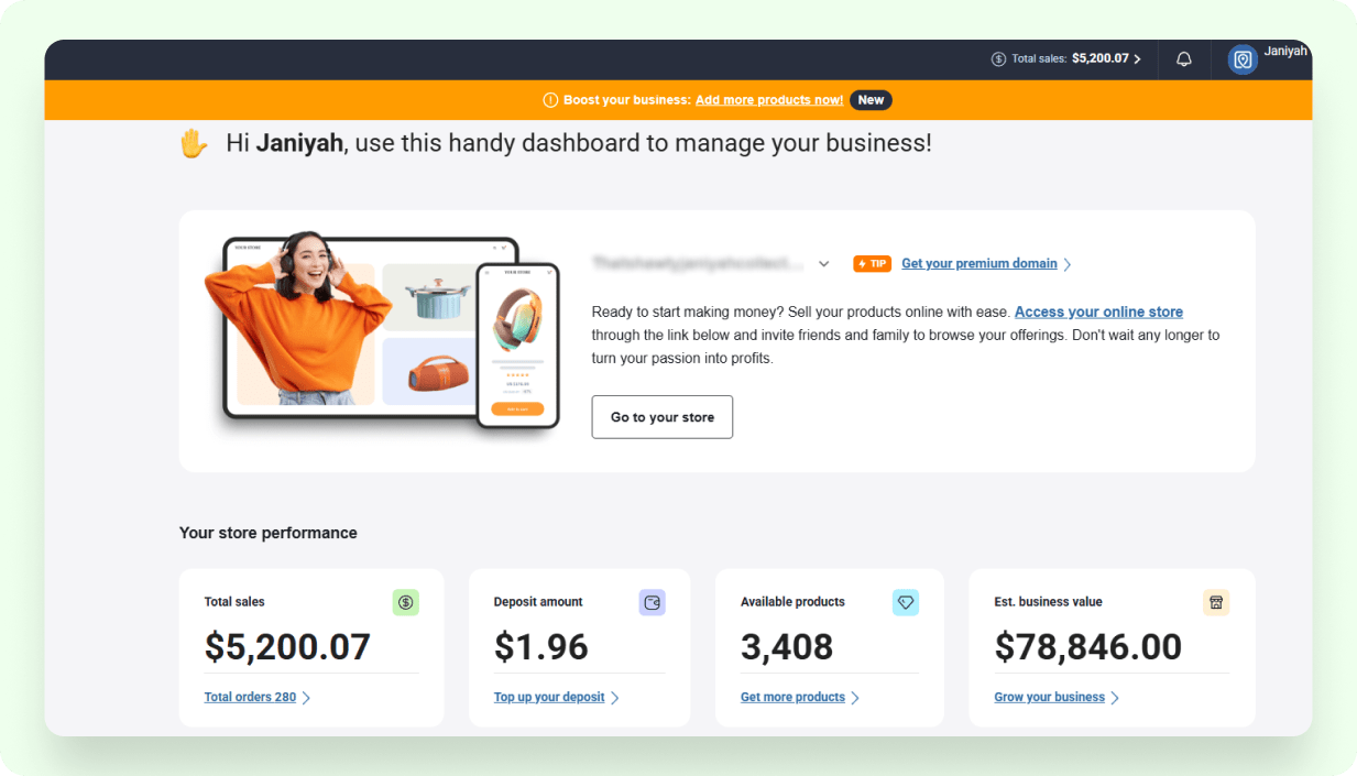 Current store revenue